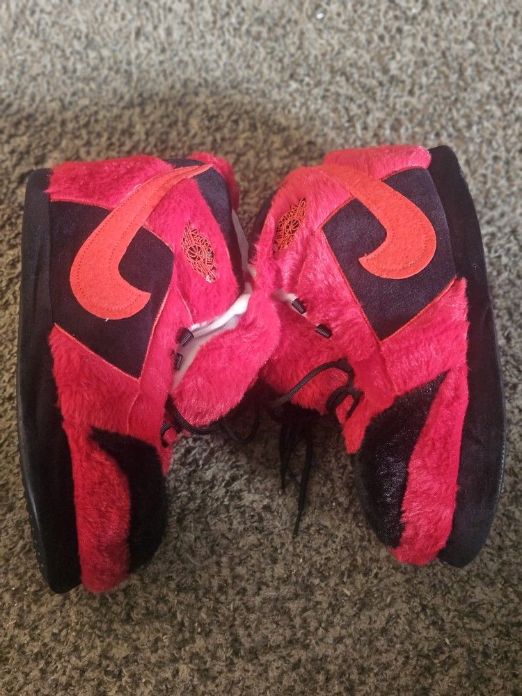 Fuzzy Jordan Slippers $25each