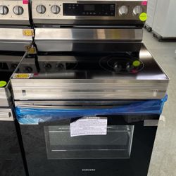 Samsung Electric Stove Glass Top In Stainless Steel 