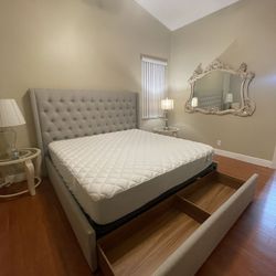 King Size Bed Gray 