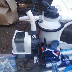 Pool Filtration System And Cleaning Accessories