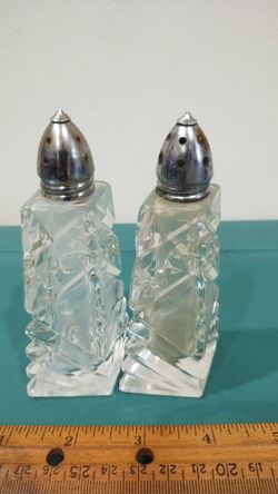 Crystal Salt & Pepper Shakers 
