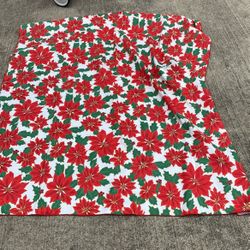 Poinsettia Christmas Table Clothe  51.5X70