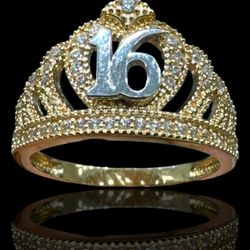 ANILLO XVI AÑOS ORO 14K