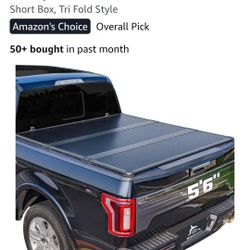 NEW! Retail $490 WHALEMOTOR
Hard Folding Truck Bed Tonneau Cover Compatible with Toyota Tundra 2022-2025 5.5 ft Box w/or w/o Deck Rail System, Tri Fol