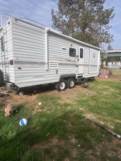 White Travel Trailer Camper
