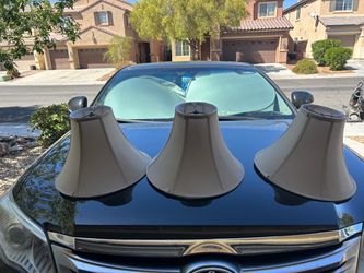 Set of 3 Beige Bell Lamp Shades