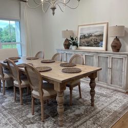 Custom Built Dining Table Solid wood Farmhouse Set Modern Rustic Bench Country Oval Round Counter Breakfast Height  Farm House 