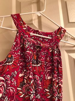 Red halter dress