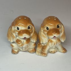 Vintage Cocker Spaniel Salt & Pepper Shaker Set Japan Marked