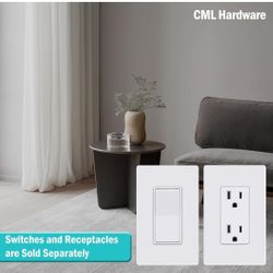 CML Screwless Wall Plates. 120 Pack