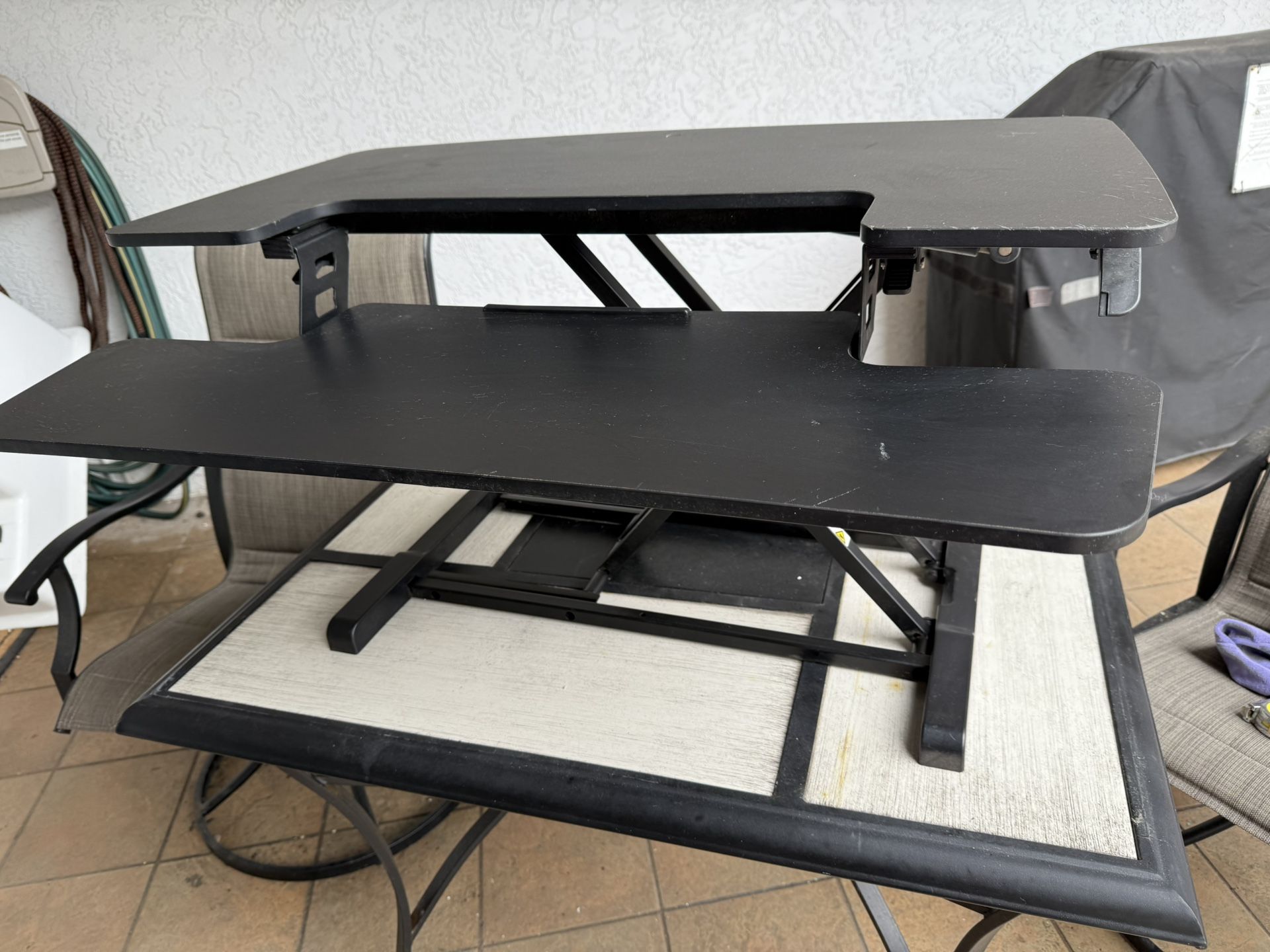 FlexiSpot M7-E Series Desk Riser, 34.5" W, Black Stand up Desk