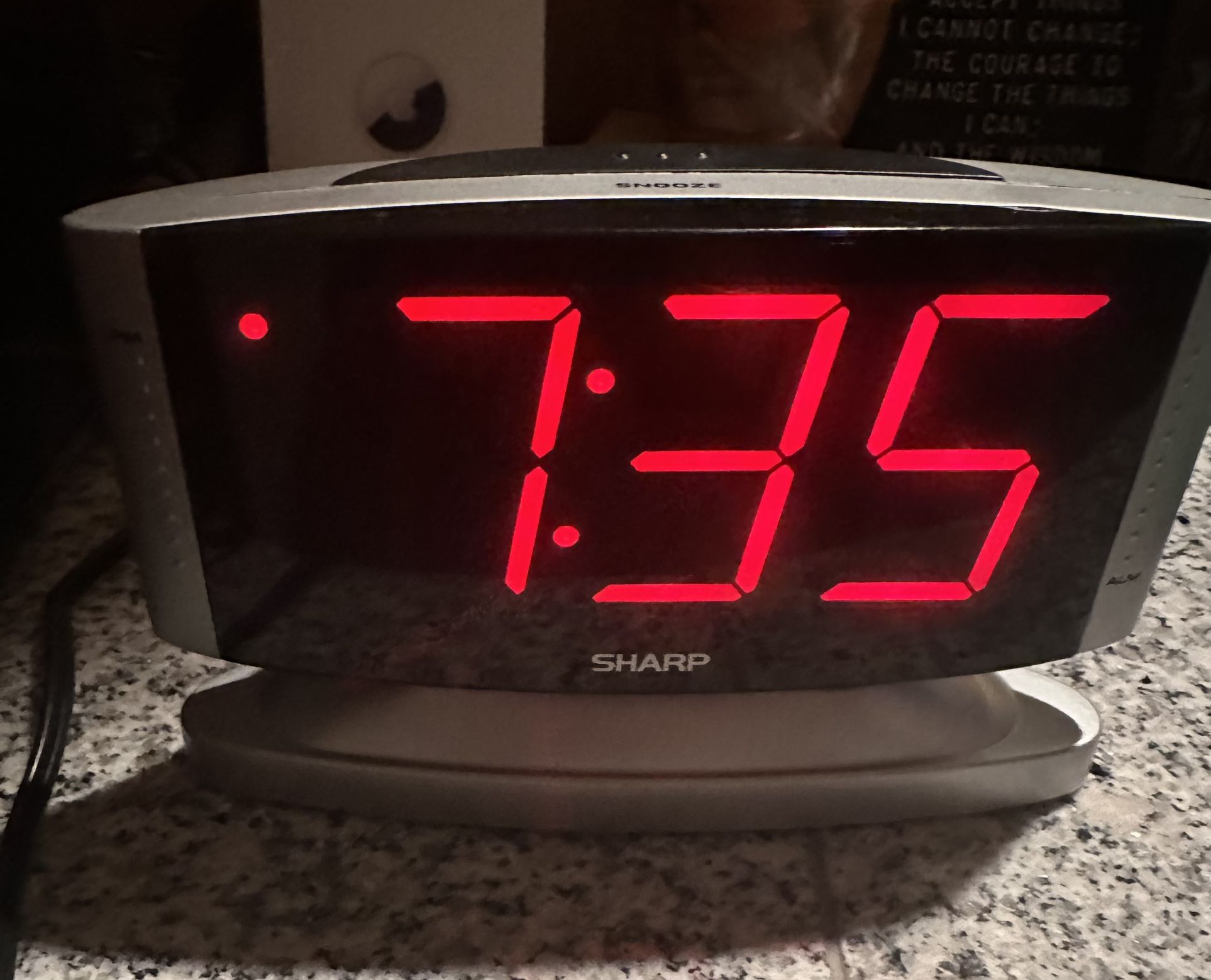Sharp Home LED Digital Alarm Clock | Swivel Base With Big Red Digits, Loud Alarm & Battery Backup