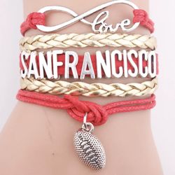 San Francisco Football Bracelet