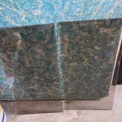 2 Tinted Pierces Of Glass 