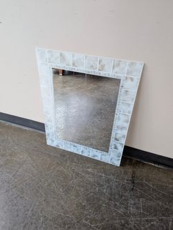 Contemporary Mosaic Framed Wall Mirror