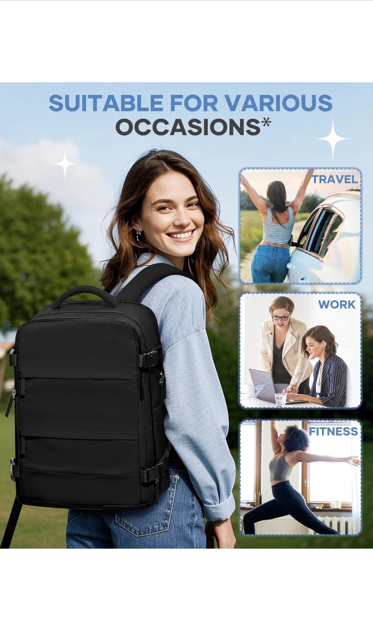 Brand New Travel & Laptop Backpack – Waterproof, Large Capacity