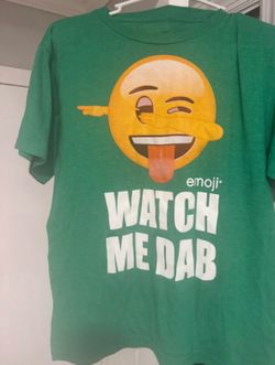 Kids , youth emoji   T shirt  18)  smiley face  watch me dab