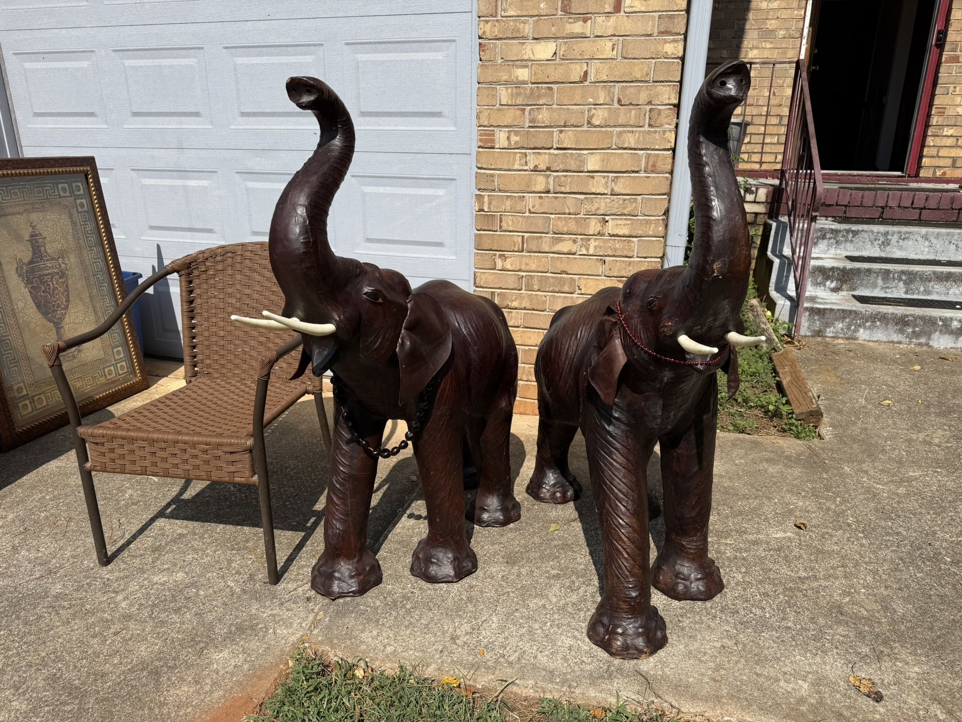 Leather Elephants (Large Standing)