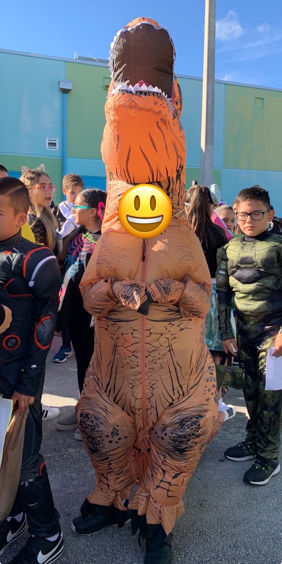 Dinosaur Costume. Kids Size Inflatable 