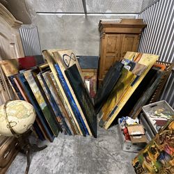 Storage Unit Full Of Antiques And Original Art. 