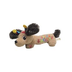 Animated Happy Birthday Dachshund Lights Up & Sings Happy Birthday NWT