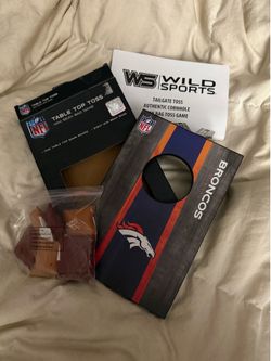 NFL Wild Sports Denver Broncos Table Top Toss Mini Bean Bag Game