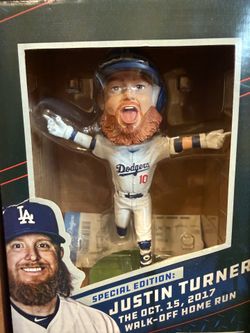 Justin Turner Bobblehead LA Dodgers 10/15/2017 Walk-Off HR Special Edition