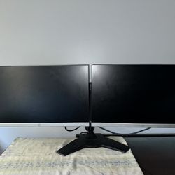 HP Monitors (2) + mounting stand 