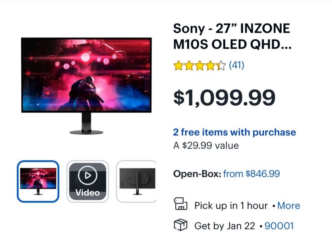 Inzone 27” M10s QHD Monitor