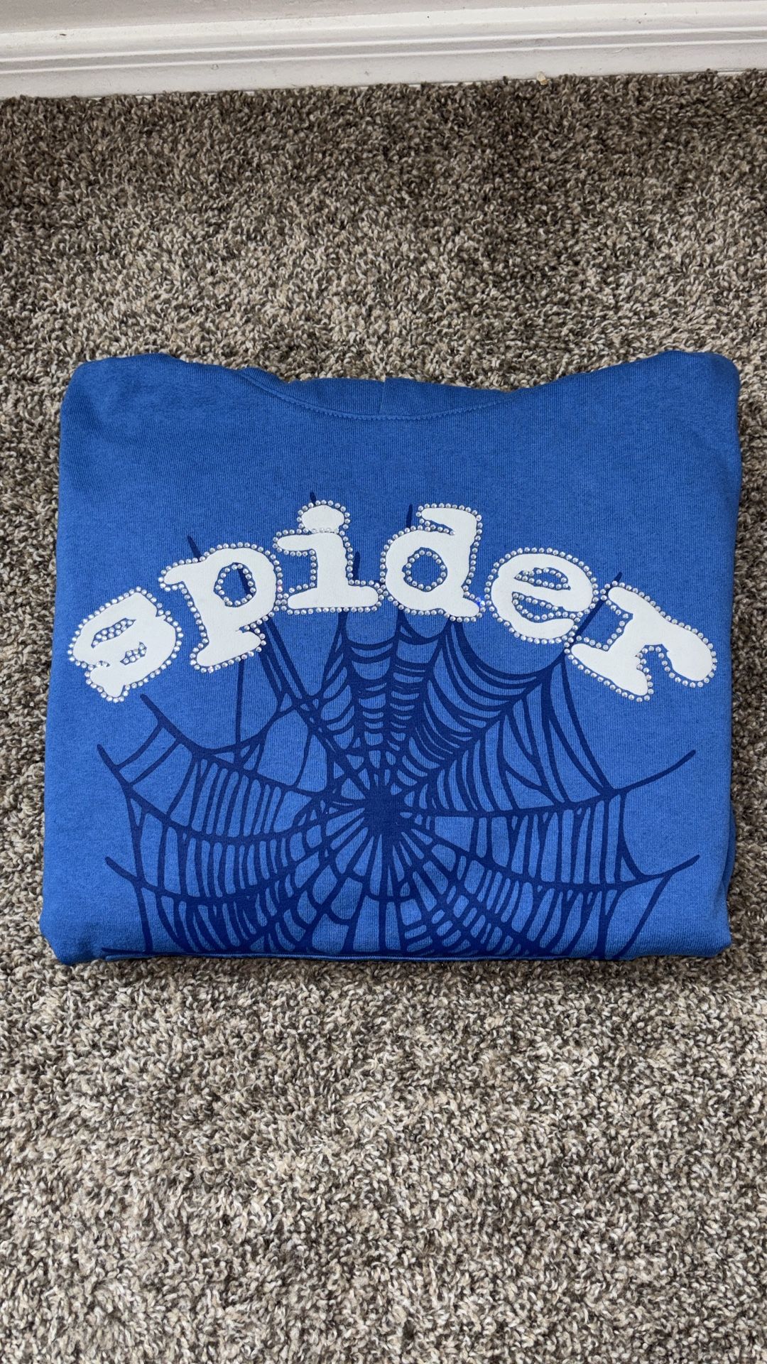 Spider Vvs Blue Hoodie Size Small