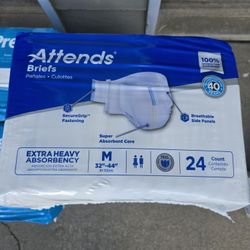 5 Pack Of Attends Briefs 24 Count