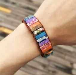 Chakra boho bracelet fits up to size 8