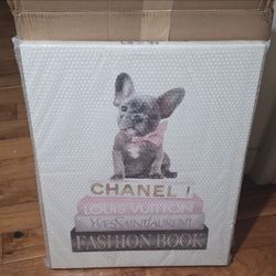 Large 24 × 36" print of a black French bulldog