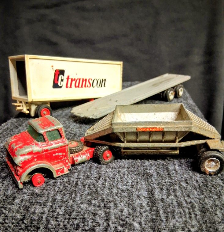 Vintage Die-cast Gravel Truck&Trailer