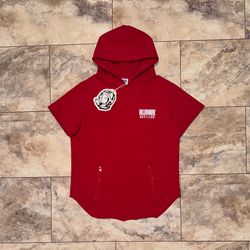 Billionaire Boys Club BB Breakers Red Short Sleeve Hoodie Size Small