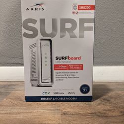 ARRIS SURFboard SB8200 Cable Modem DOCSIS 3.1 + Still Under Warranty