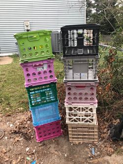 10 stackable milk crates $40 take some all firm