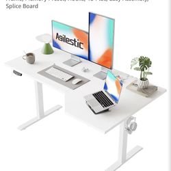 Agilestic 55 x 32 Inch L Shaped Electric Standing Desk- White
