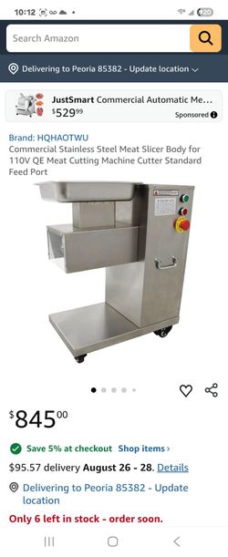 HQHAOTWU Commercial Stainless Steel Meat Slicer Body for 110V QE Meat Cutting Machine Cutter Standard Feed Port