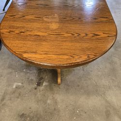 Dining Table Oak With Removable  Leaf