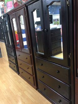 Brand new any color pinewood wardrobe with mirror (PRICE IS FOR EACH!)
