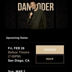 *Dan Soder tickets for sale 2/28*