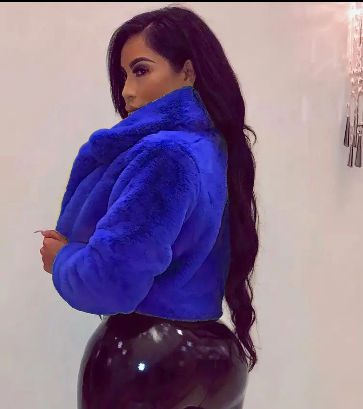 Blue Fur Jacket
