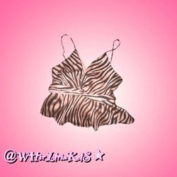 ⭐️  Aqua Zebra Print Knot Front Sleeveless Blouse ⭐️