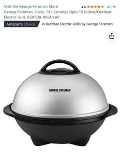 Buy George Foreman Indoor/Outdoor Electric Grill Black/Silver