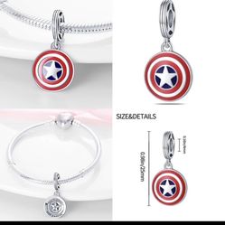 Captain America Bracelet Charm