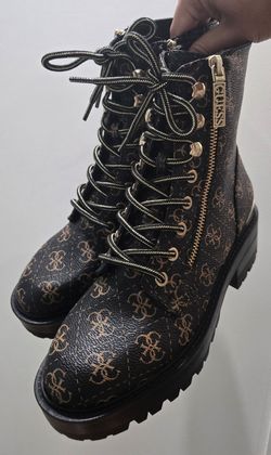Guess Fearne Women's Lug Sole Lace Up Boots