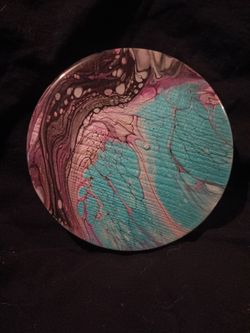 Acrylic Pour Painting 4" Round