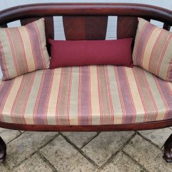 Antique Victorian Revival Bench / Loveseat