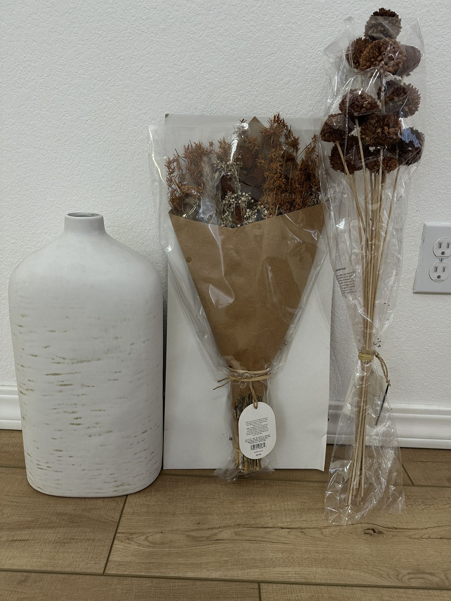 Target Home Decor Vase With Artificial Floral Bundle